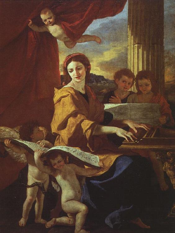 Nicolas Poussin St.Cecelia oil painting picture